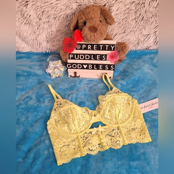 💚 38C For Love and Lemons Creamsicle Lace Underwire Bustier Bra 💚 - Picture 5 of 12